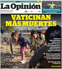 Portada de La Opinión (USA)