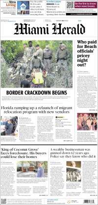 Portada de Miami Herald (USA)