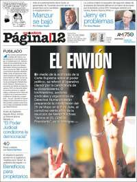 Portada de Página/12 (Argentina)