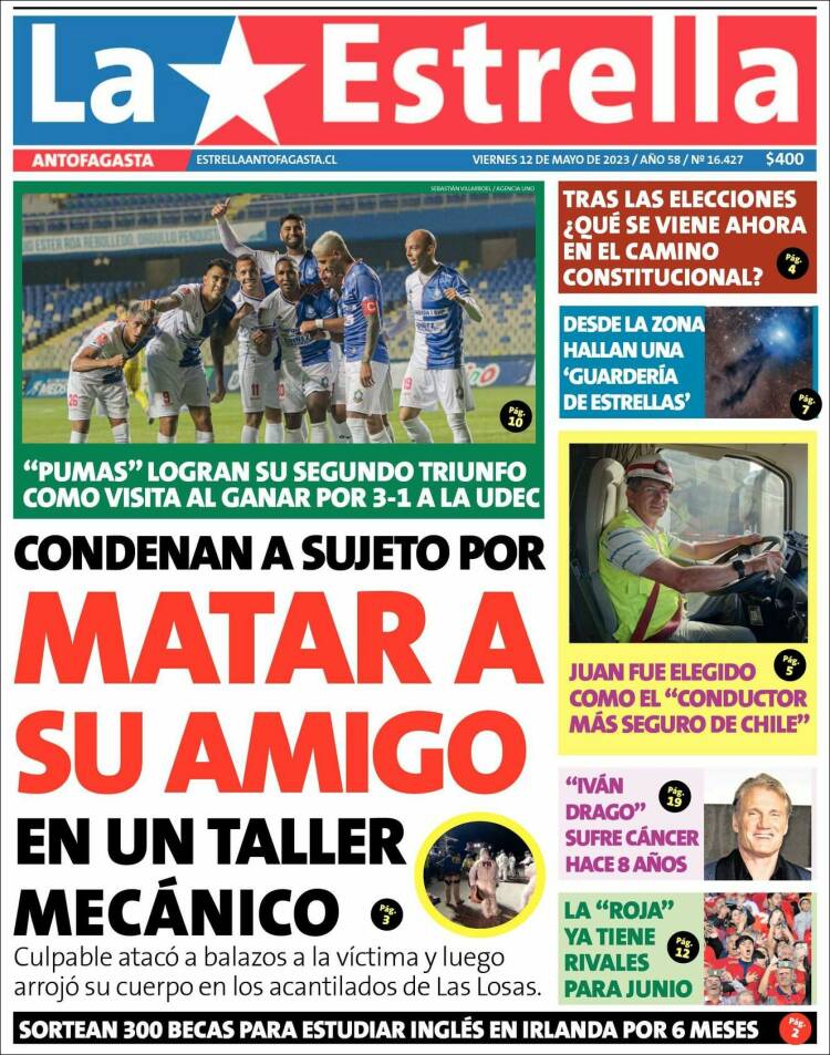 Portada de La Estrella del Norte (Chile)