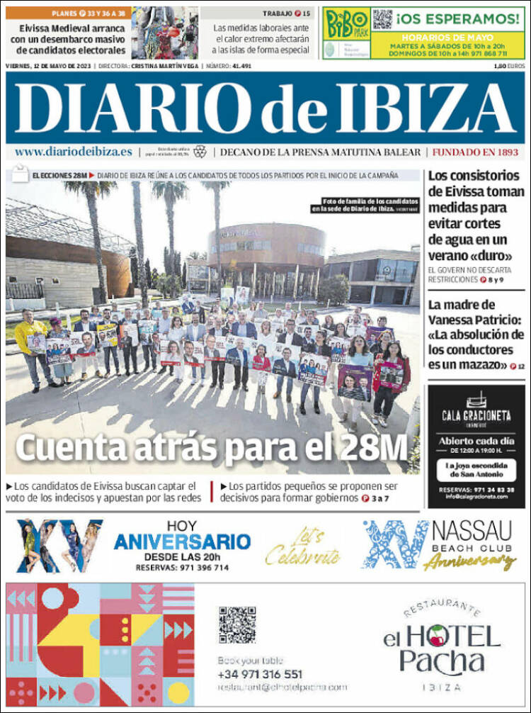 Portada de Diario de Ibiza (Espa&ntilde;a)