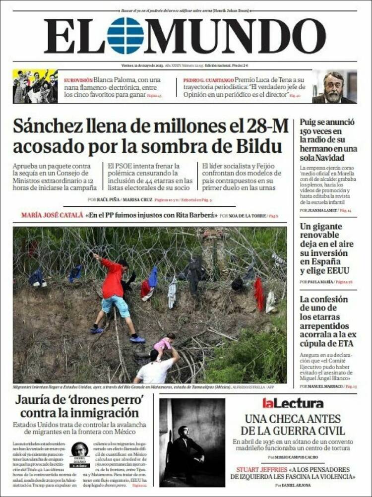 Portada de El Mundo (Espa&ntilde;a)