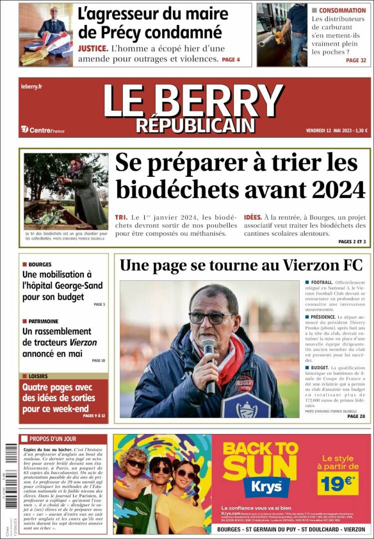 Portada de Berry Republicain (France)