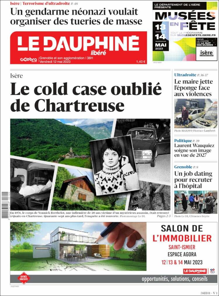 Portada de Le Dauphiné Libéré (France)