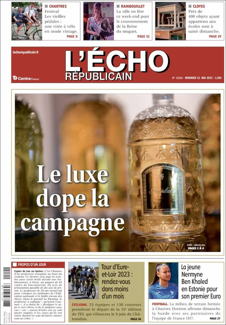 Portada de L'Echo Républicain (France)