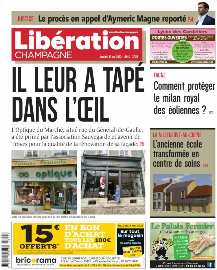 Portada de Libération Champagne (France)