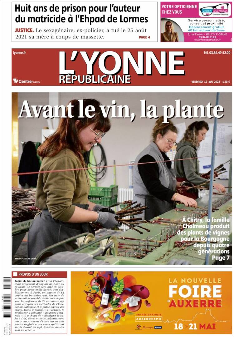 Portada de L'Yonne-Républicaine (France)