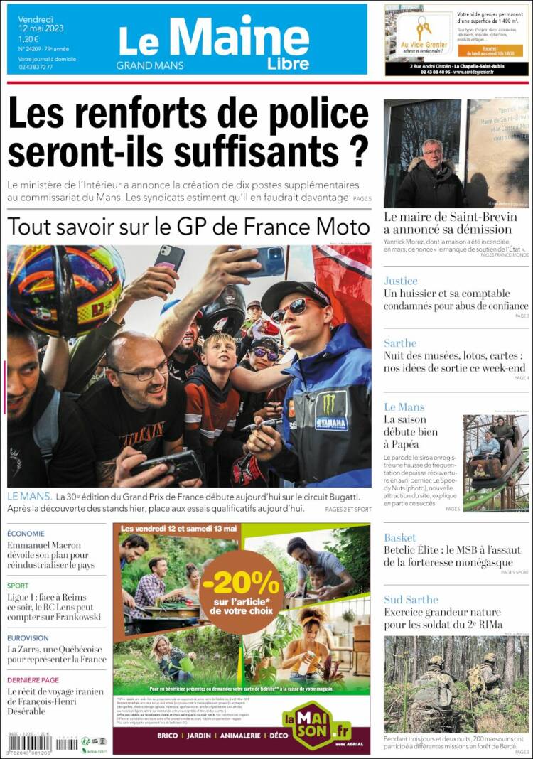 Portada de Le Maine Libre (France)