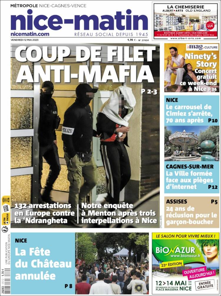 Portada de Nice-Matin (France)