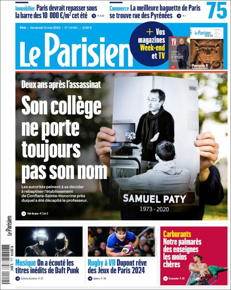 Portada de Le Parisien (France)