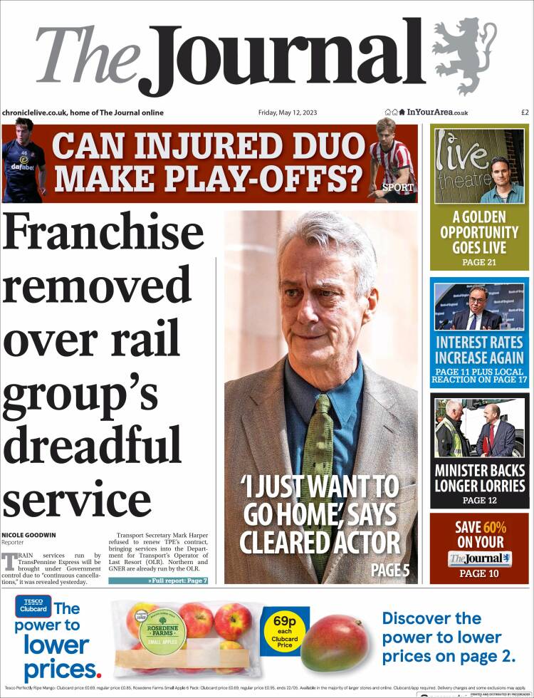 Portada de The Journal (Reino Unido)