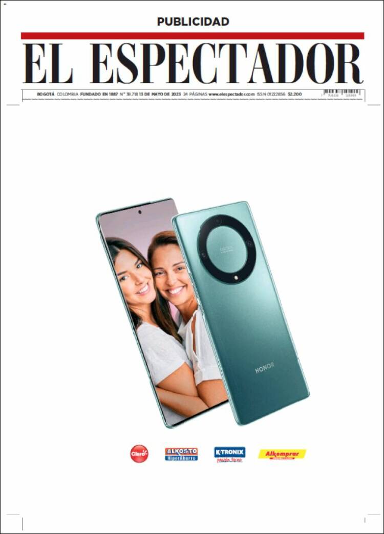 Portada de El Espectador (Colombia)