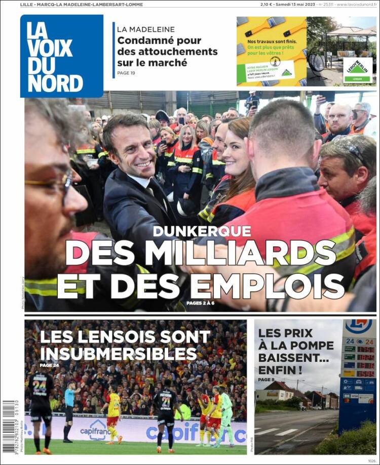 Portada de La Voix du Nord (France)