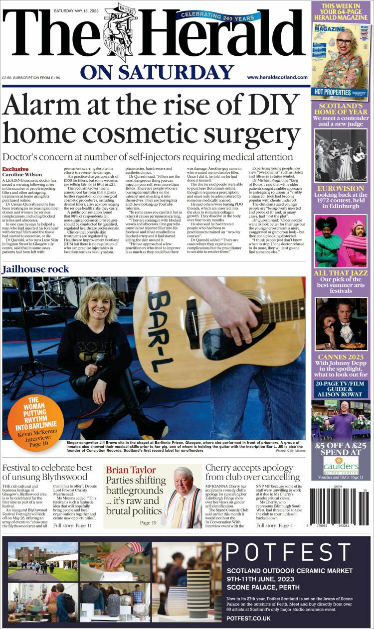 Portada de The Herald (Royaume-Uni)