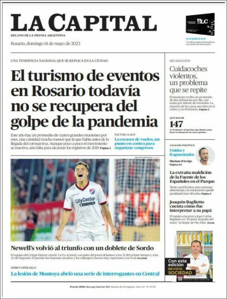 Portada de La Capital - Rosario (Argentina)
