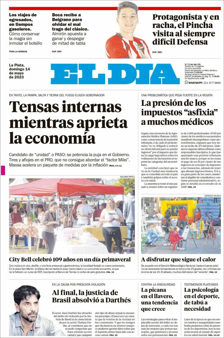 Portada de El Día de la Plata (Argentina)