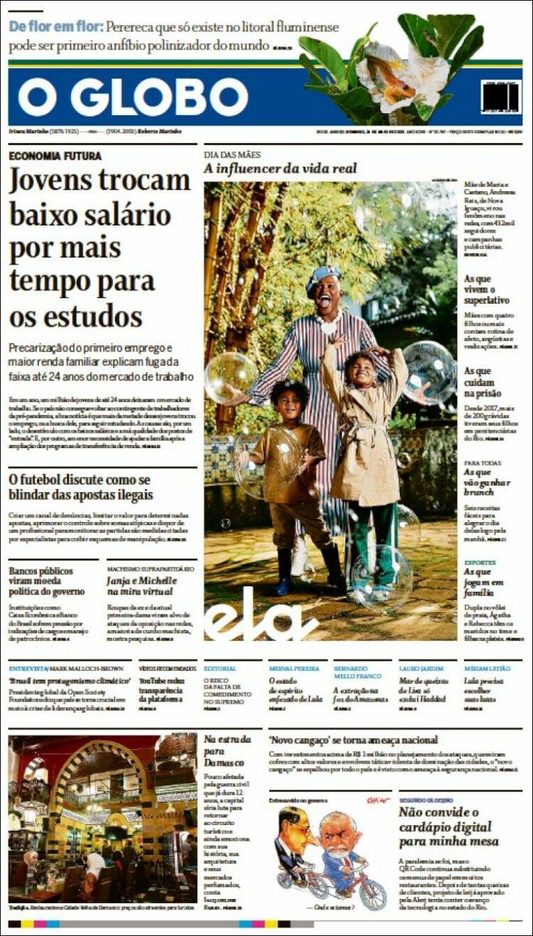 Portada de O Globo (Br&eacute;sil)