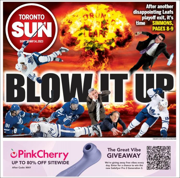 Portada de The Toronto Sun (Canada)