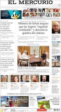 Portada de El Mercurio (Chile)