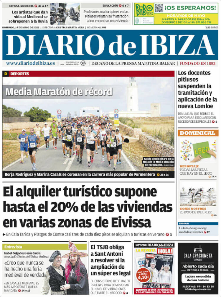Portada de Diario de Ibiza (España)