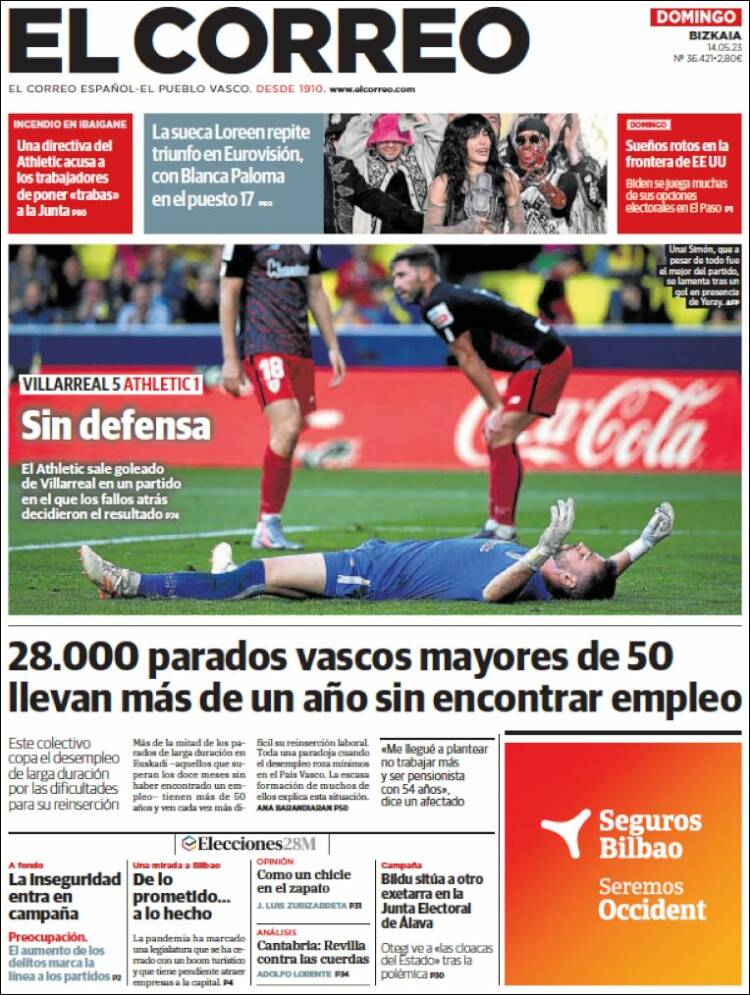 Portada de El Correo (España)