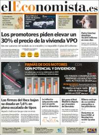 Portada de El Economista (España)