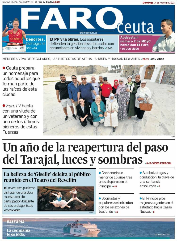 Portada de El Faro de Ceuta (España)