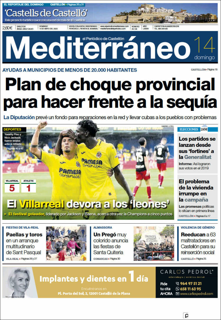 Portada de El Periódico Mediterraneo (España)