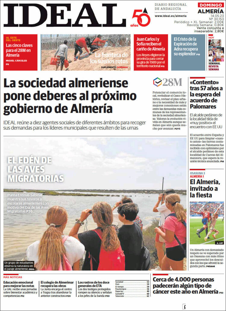 Portada de Ideal Almeria (España)