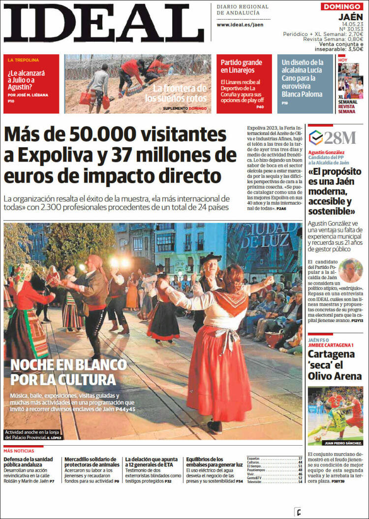 Portada de El Ideal de Jaén (España)