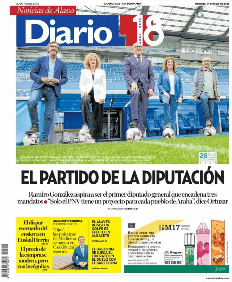 Portada de Noticias de Álava (España)
