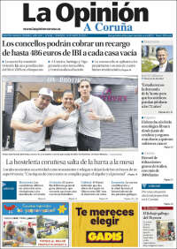 Portada de La Opinión de A Coruña (España)