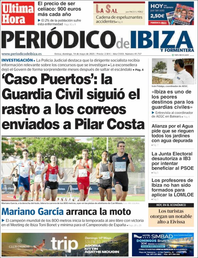 Portada de Periódico de Ibiza (España)