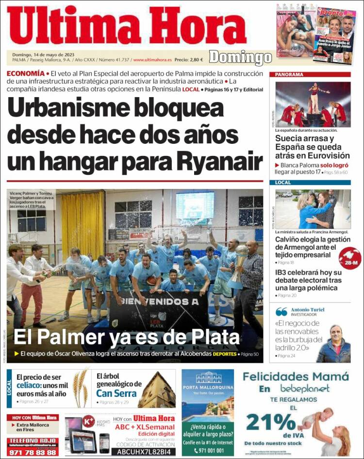 Portada de Última Hora (España)