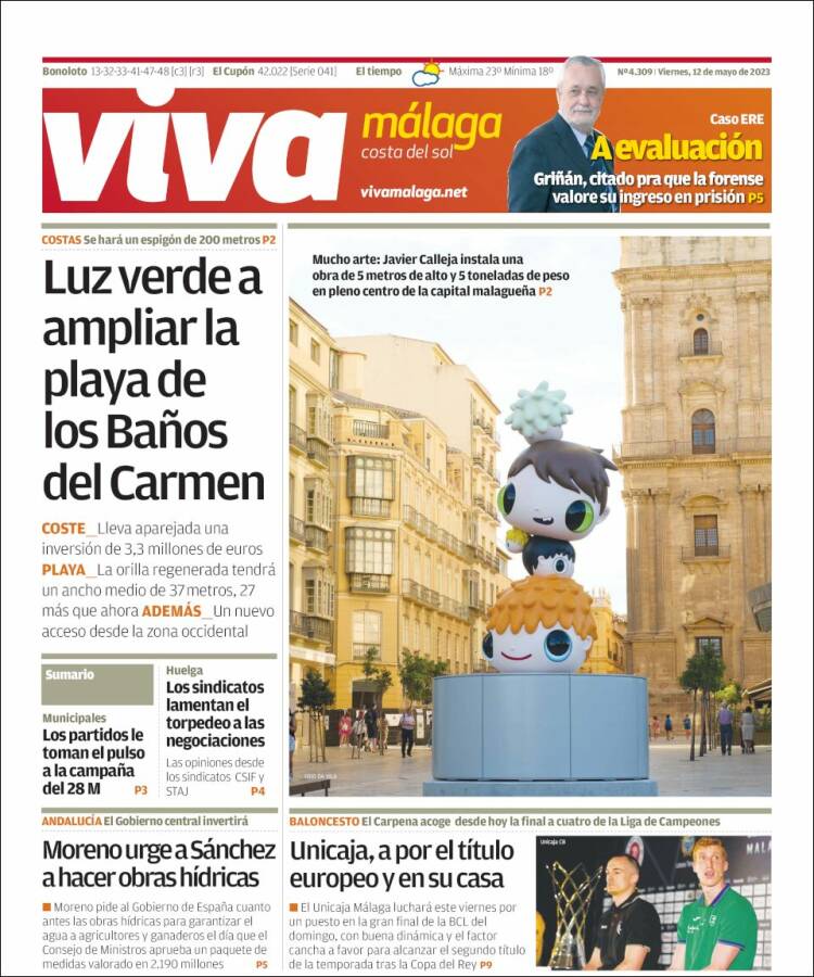 Portada de Viva Málaga (España)