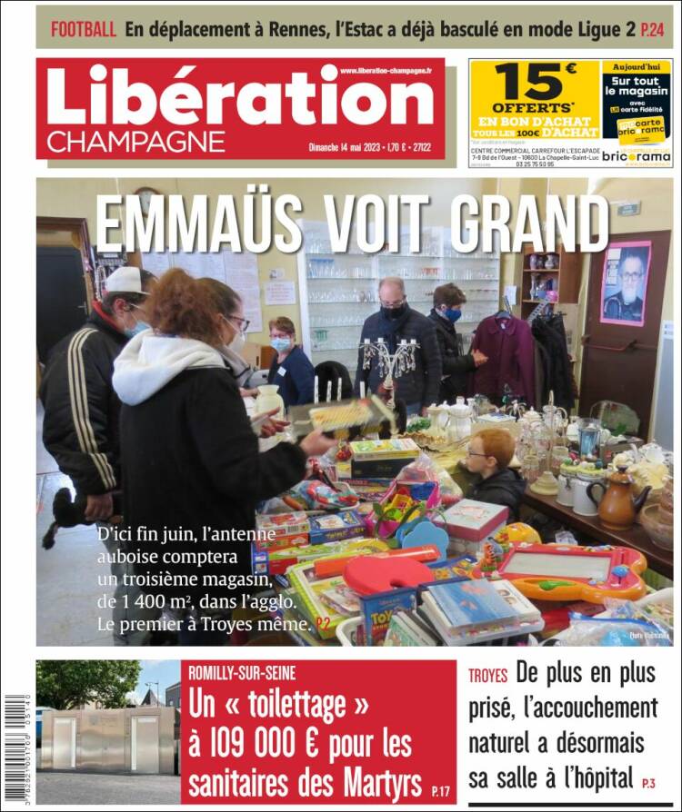 Portada de Libération Champagne (Francia)