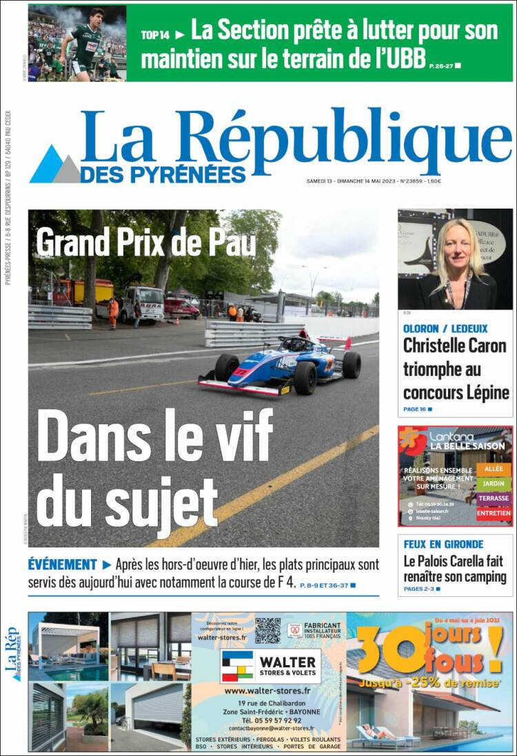 Portada de La République des Pyrénées (France)