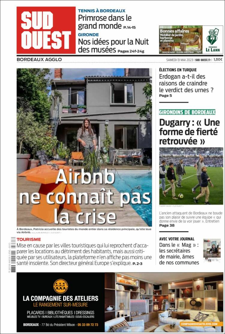 Portada de Sud Ouest (France)