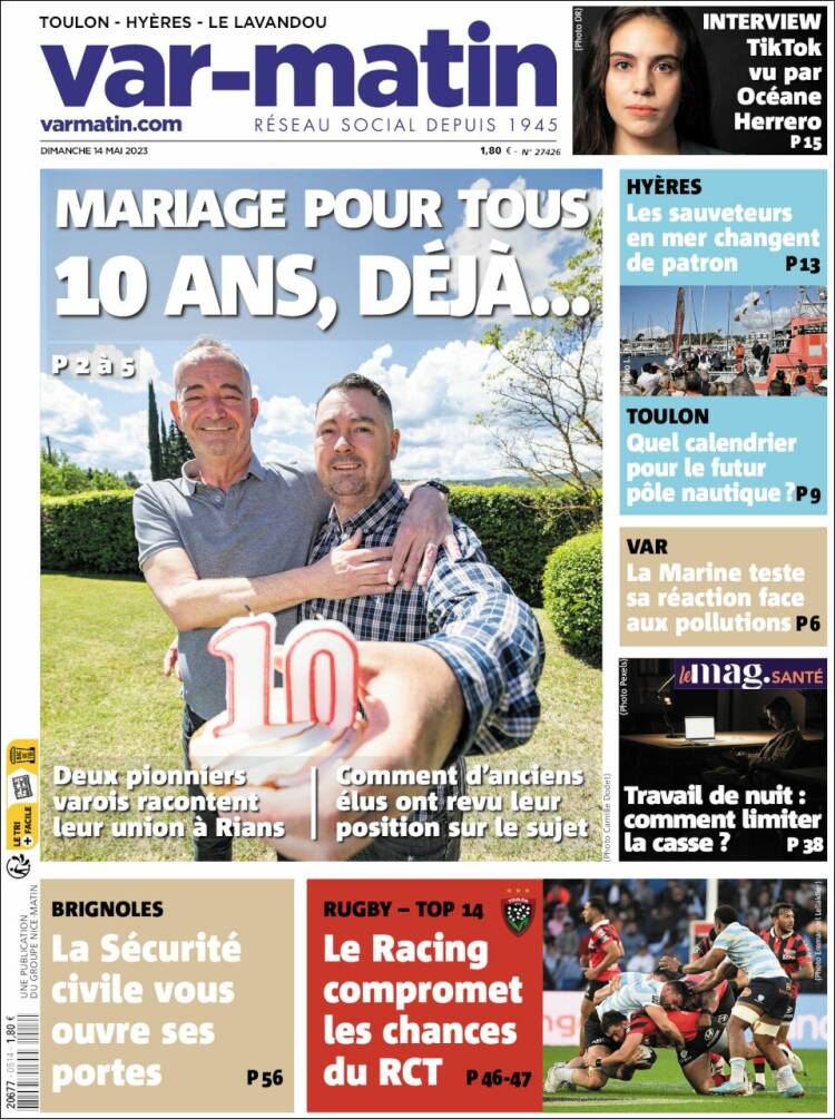 Portada de Var-Matin (Francia)