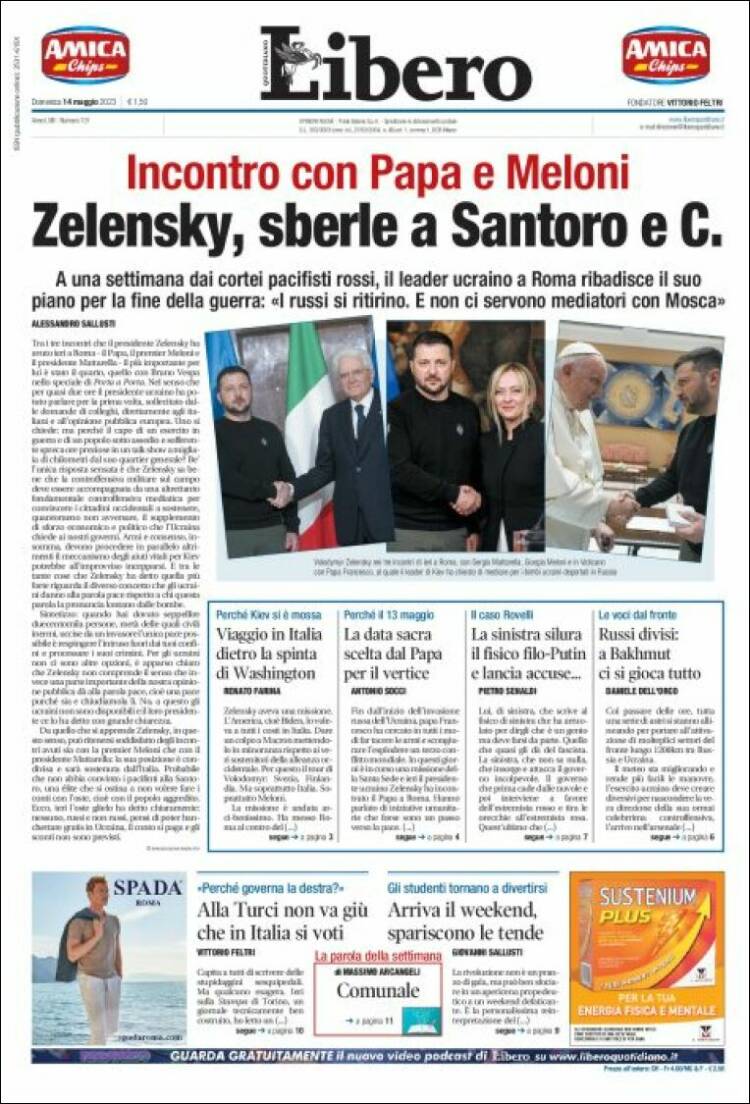Portada de Libero (Italie)