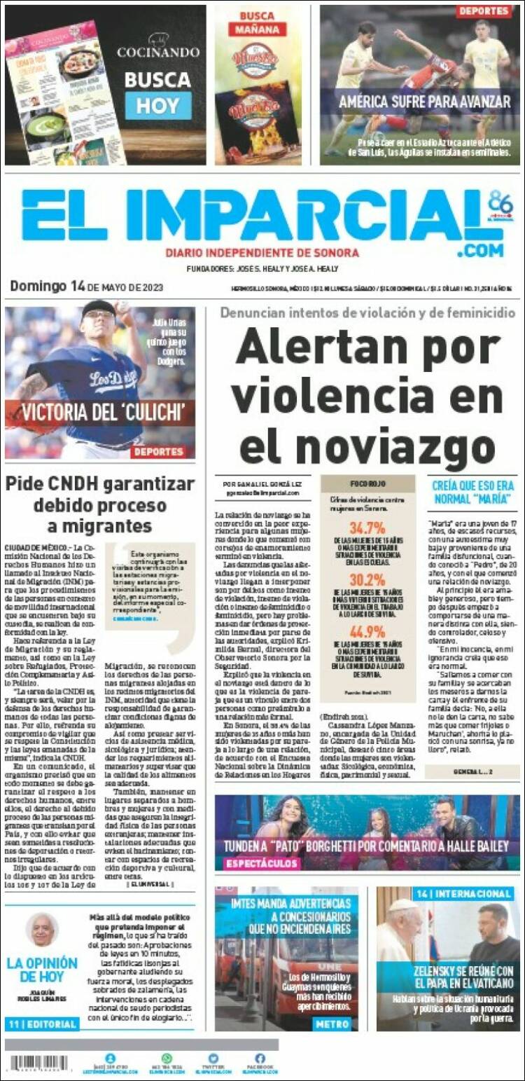 Portada de El Imparcial (Mexico)