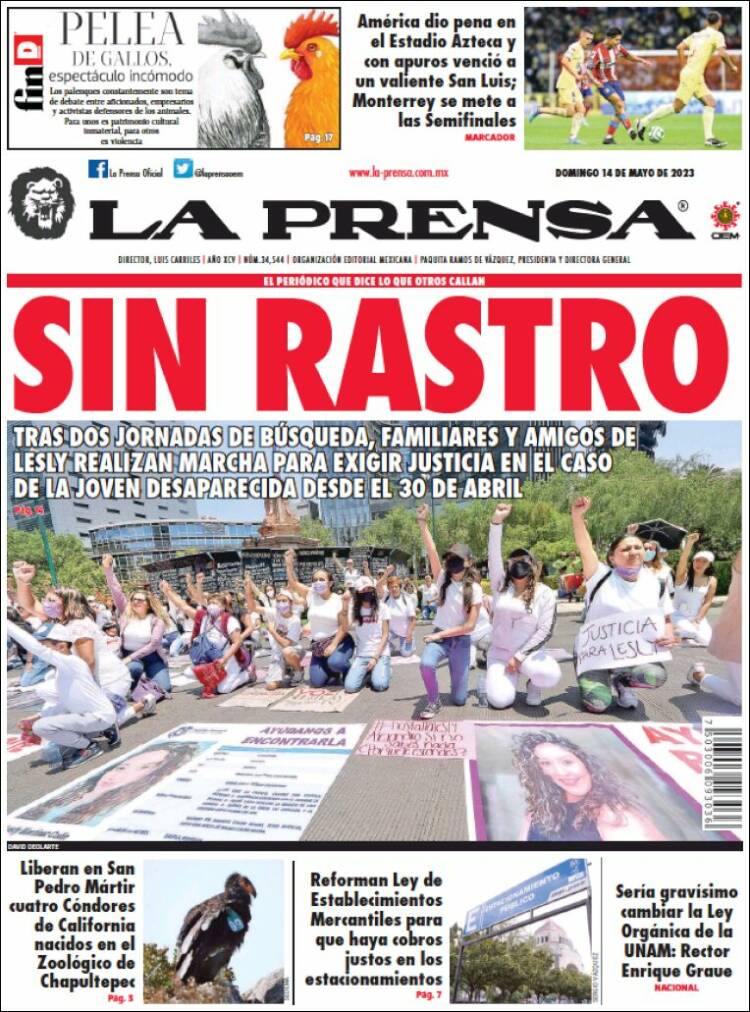 Portada de La Prensa (Mexico)