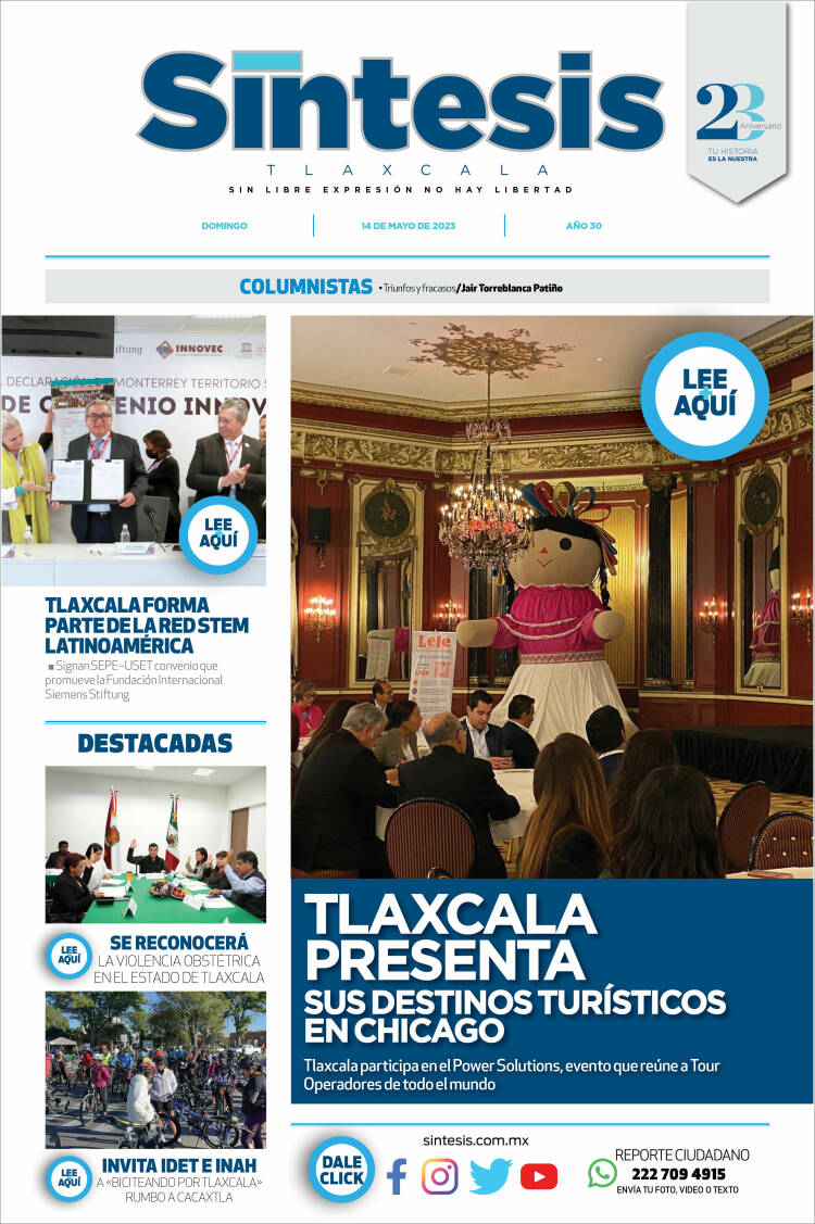 Portada de Síntesis de Tlaxcala (Mexico)