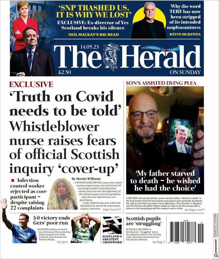 Portada de The Herald (Royaume-Uni)