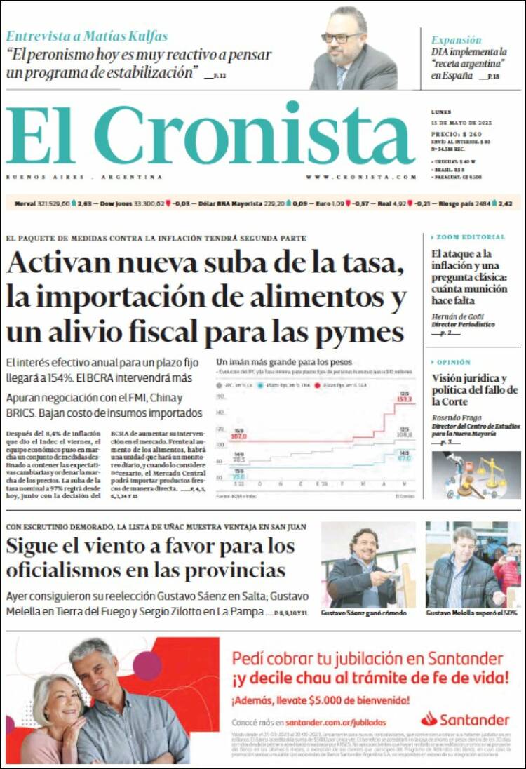 Portada de El Cronista Comercial (Argentina)