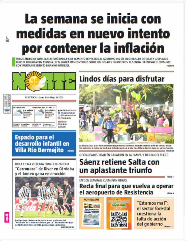 Portada de Diario Norte (Argentina)