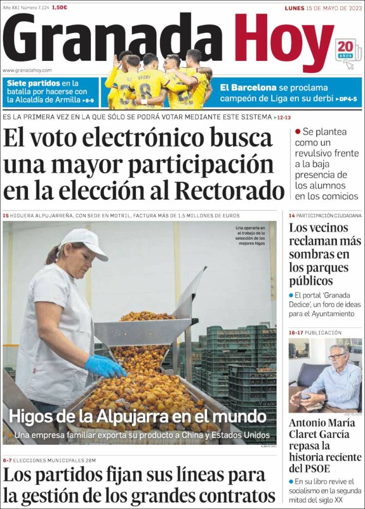 Portada de Granada Hoy (España)