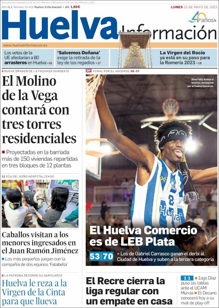 Portada de Huelva Información (España)