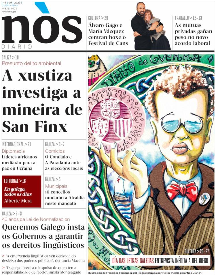 Portada de Nòs Diario (España)