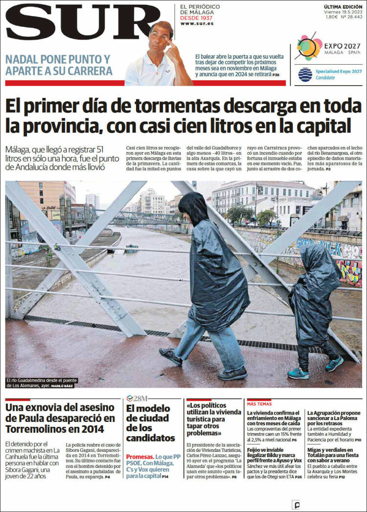 Portada de Diario el Sur (España)